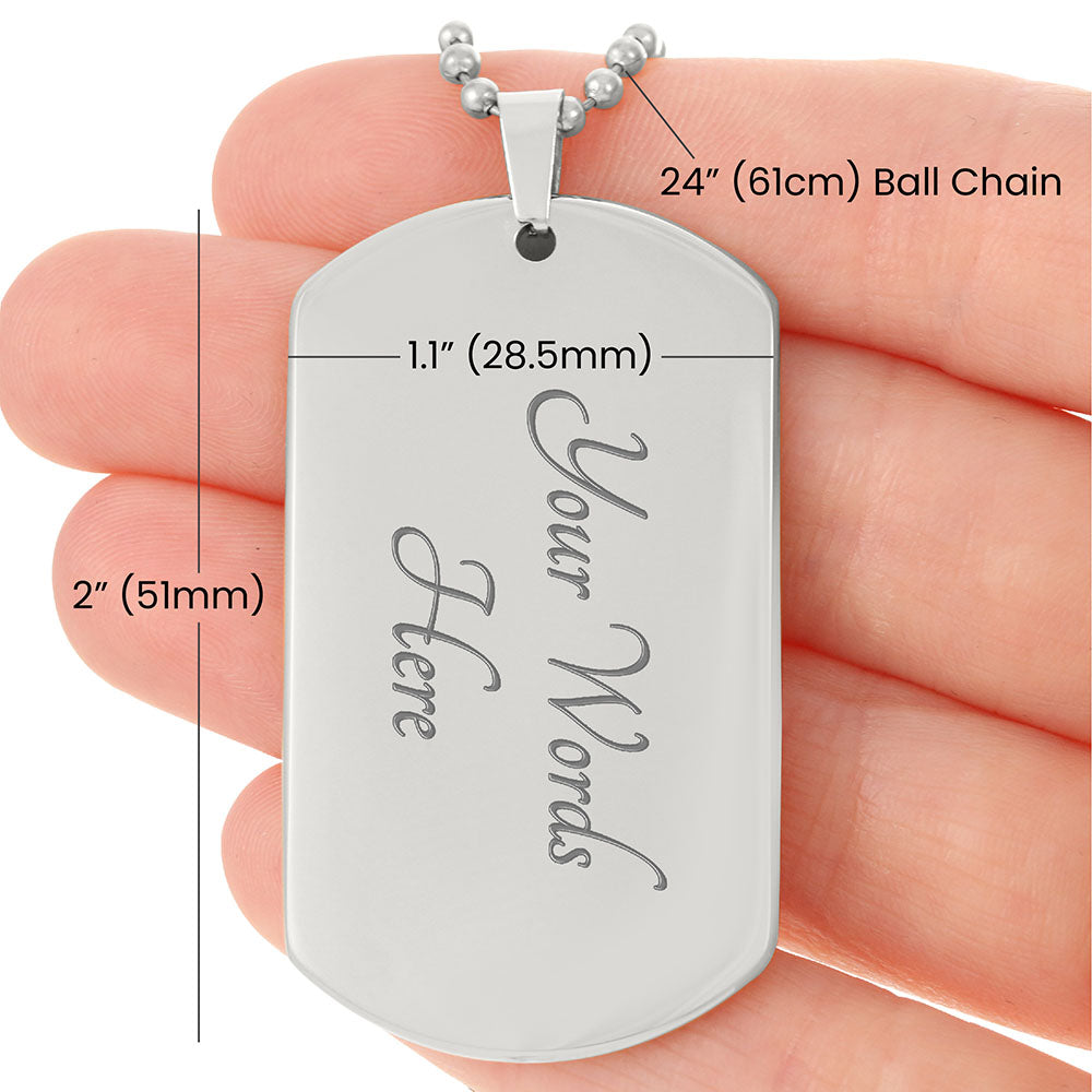 Best Dad Ever From Daughter Graphic Dog Tag