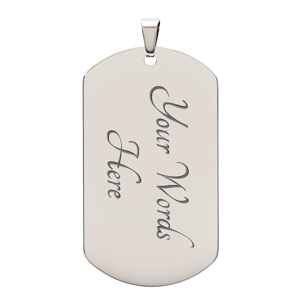Best Dad Ever From Daughter Graphic Dog Tag