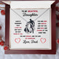 To My Beautiful Daughter Love, Dad Heart Necklace