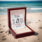 To My Beautiful Daughter Love, Dad Heart Necklace