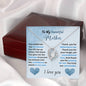 To My Beautiful Mother (Blue) Forever Love Necklace (Choose Standard Black Box or Wooden Box with LED)