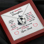 To My Beautiful Daughter Love, Dad Heart Necklace