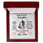To My Beautiful Daughter Love, Dad Heart Necklace
