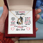 To My Beautiful Daughter Love, Dad Heart Necklace