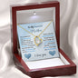 To My Beautiful Mother (Blue) Forever Love Necklace (Choose Standard Black Box or Wooden Box with LED)