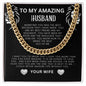To My Amazing Husband Cuban Link Necklace