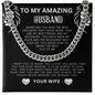 To My Amazing Husband Cuban Link Necklace