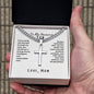 To My Amazing Son; Love Mom Cross Necklace