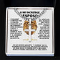 A MI INCREIBLE ESPOSO (Personalizada), Personalized Steel Cross Necklace on Cuban Chain w/ MC