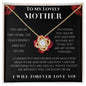 To My Lovely Mother Love Knot Necklace (Choose Standard Black Box or Mahogany Box with LED Light)