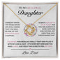 To My Beautiful Daughter, Love Dad Love Knot Necklace