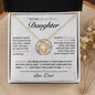 To My Beautiful Daughter, Love Dad Love Knot Necklace