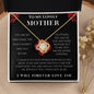 To My Lovely Mother Love Knot Necklace (Choose Standard Black Box or Mahogany Box with LED Light)