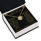 To My Lovely Mother-In-Law Love Knot Necklace (Choice of Standard Black Box or Mahogany Box with LED Light)