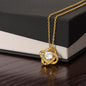 To My Lovely Mother-In-Law Love Knot Necklace (Choice of Standard Black Box or Mahogany Box with LED Light)