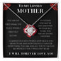 To My Lovely Mother Love Knot Necklace (Choose Standard Black Box or Mahogany Box with LED Light)