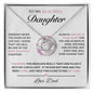 To My Beautiful Daughter, Love Dad Love Knot Necklace