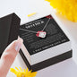 To My Lovely Mother Love Knot Necklace (Choose Standard Black Box or Mahogany Box with LED Light)