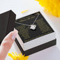 To My Lovely Mother-In-Law Love Knot Necklace (Choice of Standard Black Box or Mahogany Box with LED Light)