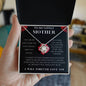 To My Lovely Mother Love Knot Necklace (Choose Standard Black Box or Mahogany Box with LED Light)
