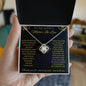 To My Lovely Mother-In-Law Love Knot Necklace (Choice of Standard Black Box or Mahogany Box with LED Light)