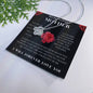 To My Lovely Mother Love Knot Necklace (Choose Standard Black Box or Mahogany Box with LED Light)