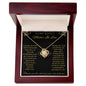 To My Lovely Mother-In-Law Love Knot Necklace (Choice of Standard Black Box or Mahogany Box with LED Light)