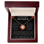 To My Lovely Mother Love Knot Necklace (Choose Standard Black Box or Mahogany Box with LED Light)
