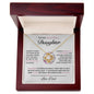 To My Beautiful Daughter, Love Dad Love Knot Necklace