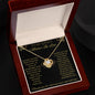 To My Lovely Mother-In-Law Love Knot Necklace (Choice of Standard Black Box or Mahogany Box with LED Light)