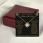 To My Lovely Mother-In-Law Love Knot Necklace (Choice of Standard Black Box or Mahogany Box with LED Light)