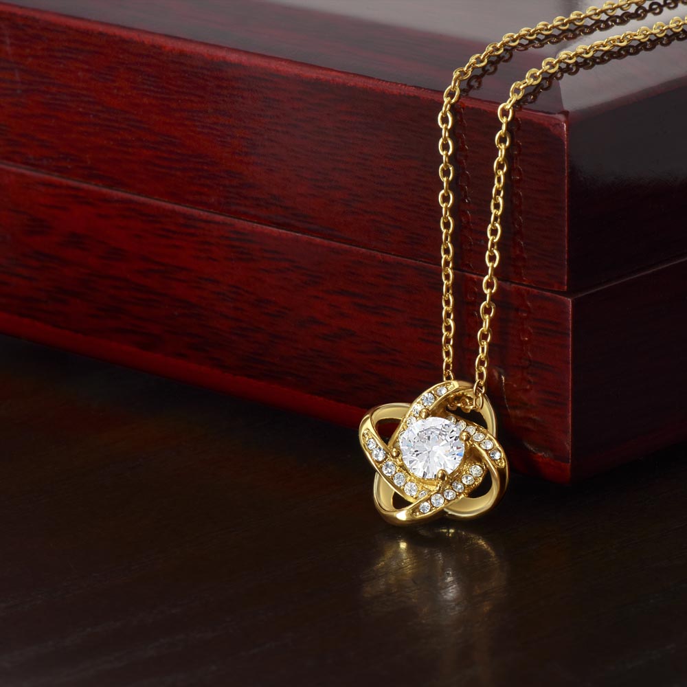 To My Beautiful Daughter, Love Dad Love Knot Necklace