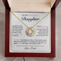 To My Beautiful Daughter, Love Dad Love Knot Necklace
