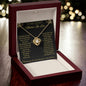 To My Lovely Mother-In-Law Love Knot Necklace (Choice of Standard Black Box or Mahogany Box with LED Light)