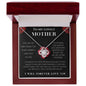 To My Lovely Mother Love Knot Necklace (Choose Standard Black Box or Mahogany Box with LED Light)