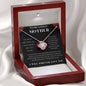 To My Lovely Mother Love Knot Necklace (Choose Standard Black Box or Mahogany Box with LED Light)