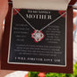 To My Lovely Mother Love Knot Necklace (Choose Standard Black Box or Mahogany Box with LED Light)