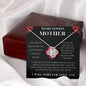 To My Lovely Mother Love Knot Necklace (Choose Standard Black Box or Mahogany Box with LED Light)