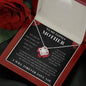 To My Lovely Mother Love Knot Necklace (Choose Standard Black Box or Mahogany Box with LED Light)