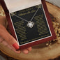 To My Lovely Mother-In-Law Love Knot Necklace (Choice of Standard Black Box or Mahogany Box with LED Light)