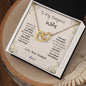 To My Gorgeous Wife Interlocking Hearts Necklace (One Child)