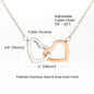 To My Incredible Mother Interlocking Hearts Necklace (Choose Standard Black Box or Mahogany Box With LED Light)