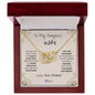 To My Gorgeous Wife Interlocking Hearts Necklace (One Child)