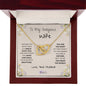 To My Gorgeous Wife Interlocking Hearts Necklace (One Child)