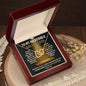 To My Incredible Mother Interlocking Hearts Necklace (Choose Standard Black Box or Mahogany Box With LED Light)