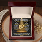 To My Incredible Mother Interlocking Hearts Necklace (Choose Standard Black Box or Mahogany Box With LED Light)