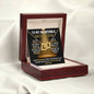 To My Incredible Mother Interlocking Hearts Necklace (Choose Standard Black Box or Mahogany Box With LED Light)