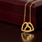 To My Incredible Mother Interlocking Hearts Necklace (Choose Standard Black Box or Mahogany Box With LED Light)