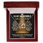 To My Incredible Mother Interlocking Hearts Necklace (Choose Standard Black Box or Mahogany Box With LED Light)