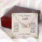 To My Gorgeous Wife Interlocking Hearts Necklace (One Child)